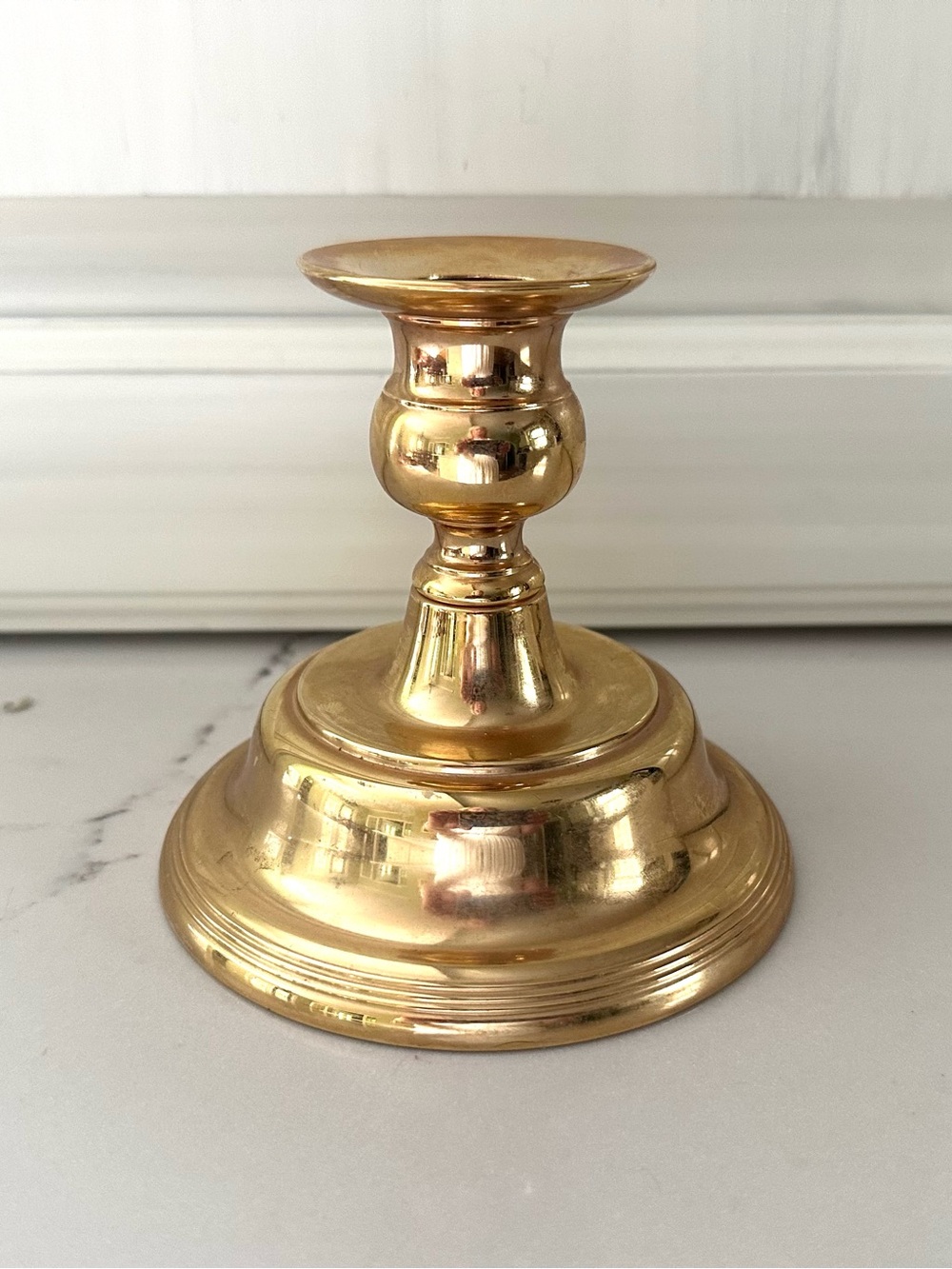 Vintage Brass Candle Holder, EUC